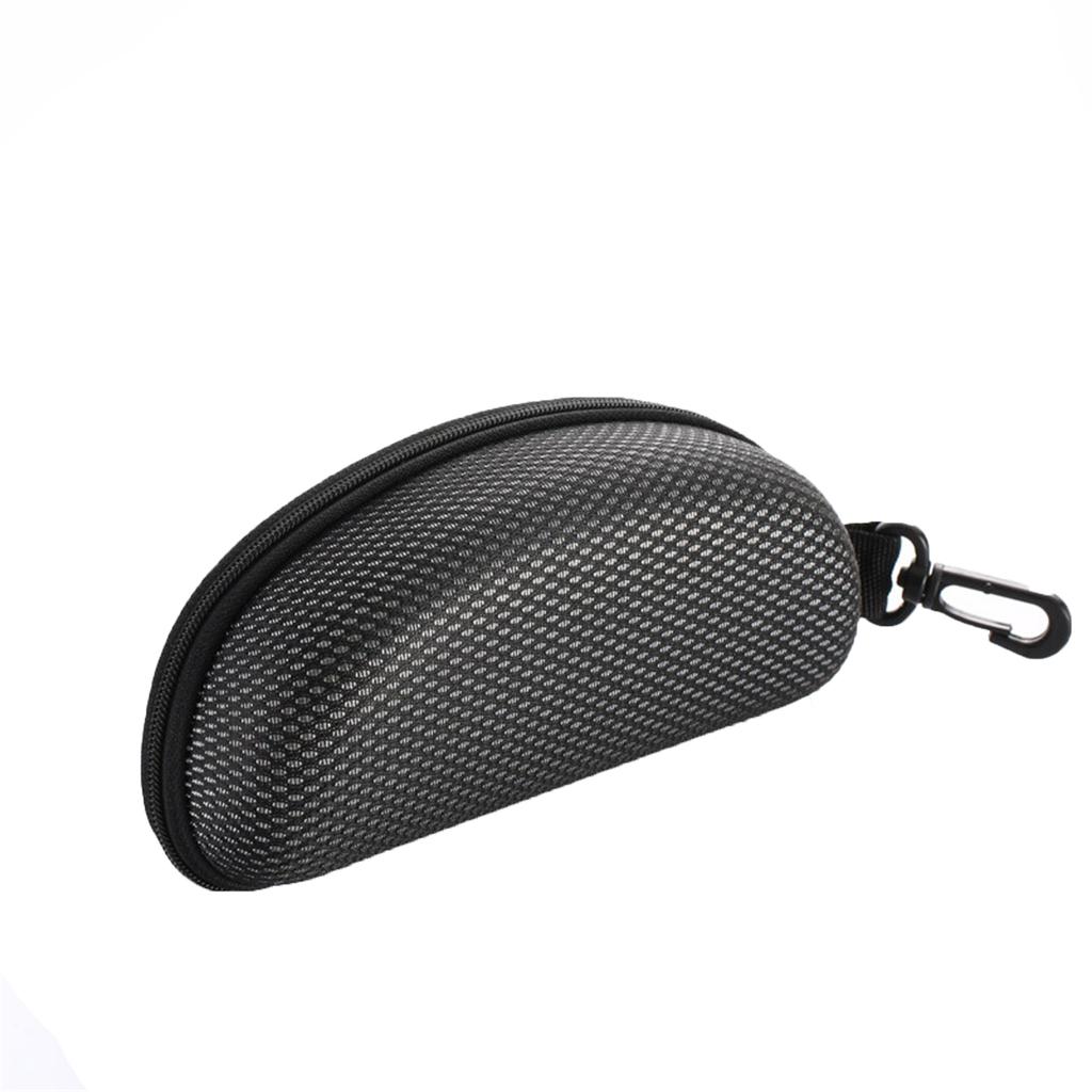 EVA Hard Shell Zipper Eyeglasses Case Protective Storage Box with Carabiner Clip for Sunglasses and Reading Glasses