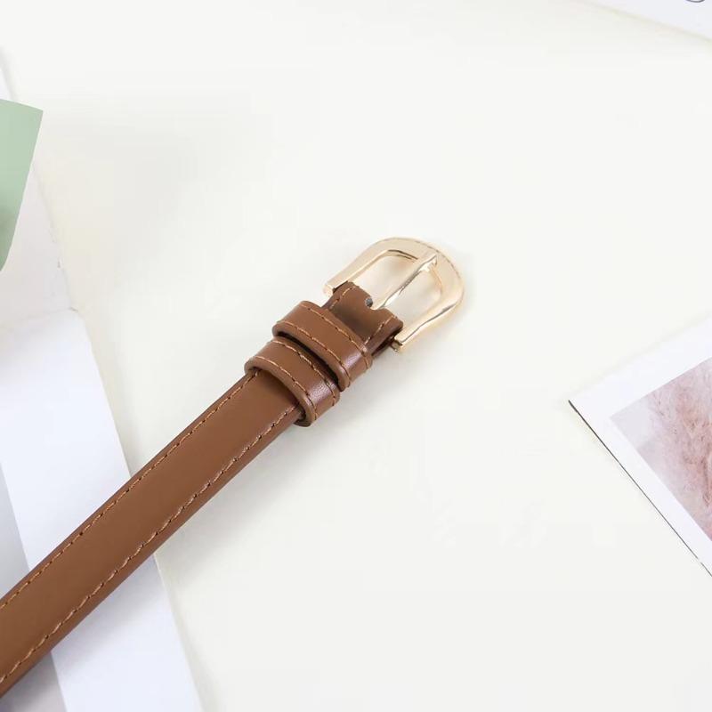 Belt Summer Brown Belt with Fine Matching Western Pants Simple and Versatile Belt 2026 New Fashion Decoration