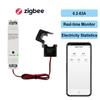 Smart ZigBee Energy Meter with 63A Clamp Current Transformer App Monitor Power Electricity Statistic AC100-240V Works with Tuya