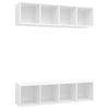 TV Wall Cabinets Set of 2 White Engineered Wood
