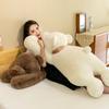 Non-Toxic 60-120Cm Cute Plush Lying Sleeping Bear Pillow Kawaii Long Arm Polar Bear Dolls Bed Cushion Stuffed Soft For Children Kids Gifts