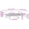 Pull Out Daybed 90x190 cm Solid Pine Wood