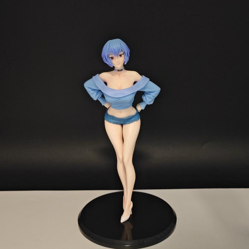 19.5cm Japanese Animation Girl Ayanami Rei POLYVINYL CHLORIDE Action Figure Plaything Gk Game Statue Fans Adult Collector-Worthy Miniature Figure