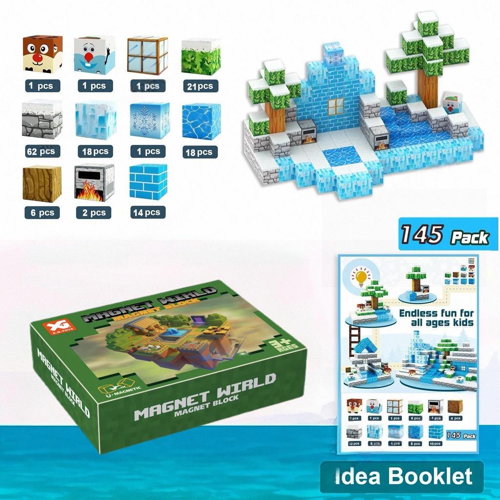 Minecraft Magnetic Cube Building Blocks - Children's Primitive Forest Construction Toy