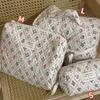 Retro Large Capacity Women's Floral Storage Bag Portable Ladies Travel Cosmetic Bags Female Flower Makeup Cases Clutch Purse