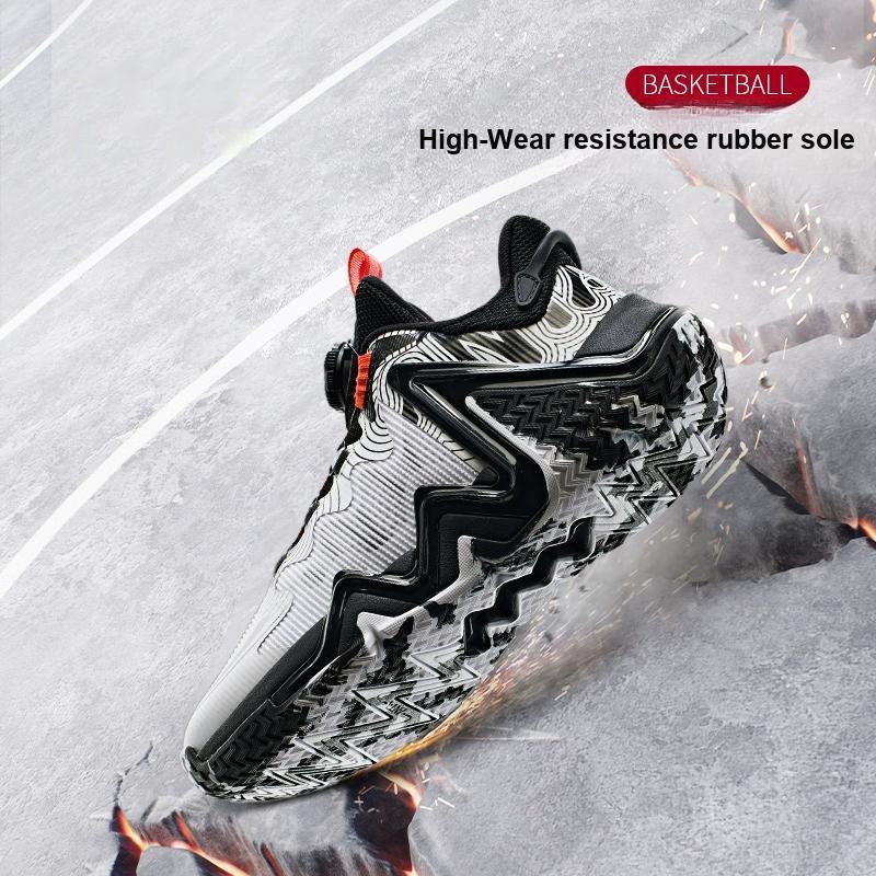 Anta Kids Reverse Scale 3.0 Button Comfortable Versatile Shock Absorbing Durable Low Top Basketball Shoes Kids Basketball Shoes 312411107-1