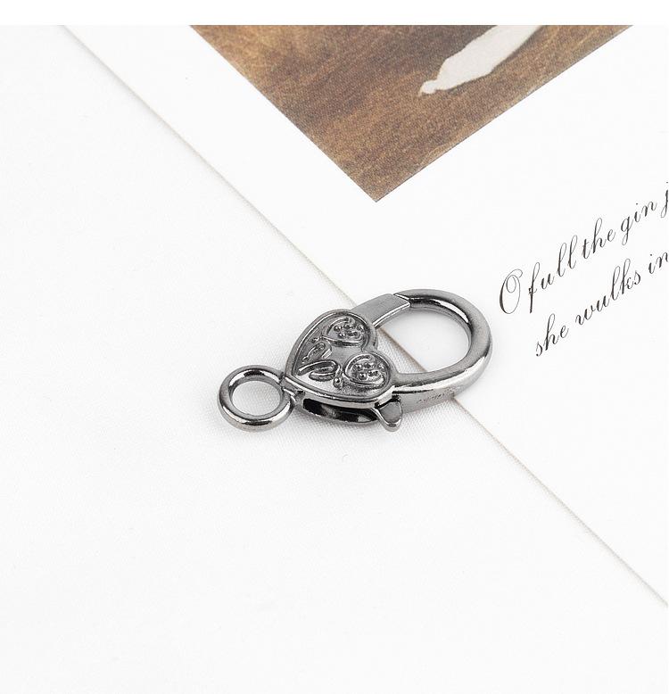 10 teile/los 27 MM Karabinerverschluss Haken Herz Schlüsselbund Verschlüsse Armband Kette Zubehör für Schmuck Herstellung Komponenten