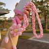 Detachable Flowers Phone Lanyard Phone Charm Crossbody Lanyard Cell Phone Strap Hanging Ornament