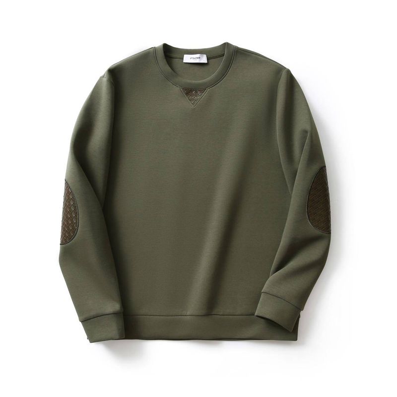 American Light Luxury Air Cotton Sweatshirt Men 2024 New Spring and Autumn round-Neck Non-Hoodie Export Men Casual Jacket