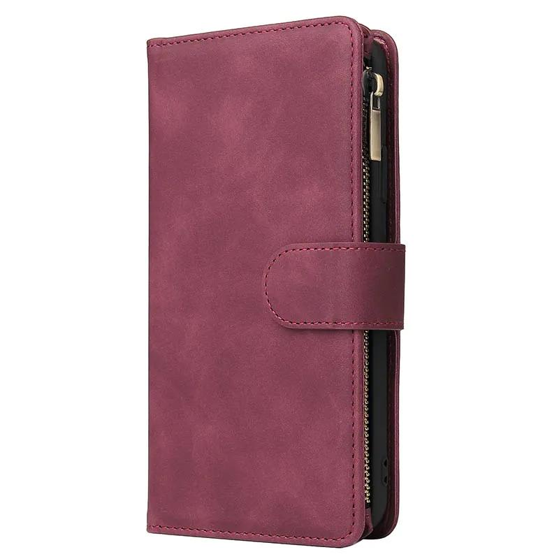 

Doka Multi-Card Slots Case For Xiaomi 13T 12T Poco M6 Pro M5S X6 Redmi Note 13 12 12S 11 11S Zipper Wallet Leather Phone Cover Redmi 13C