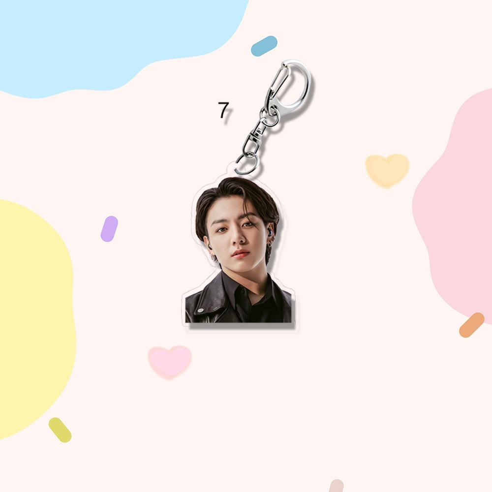 

BTS Black Outfit Photo Acrylic Keychain, Bangtan Boys Formal Black Attire Keyring, Kpop ARMY Fans Bag Charm JUNGKOOK