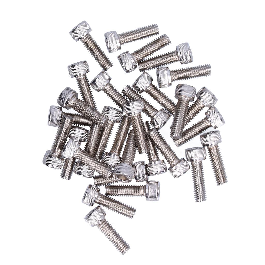 30 Stück M6 Schraubenbolzen 304 Edelstahl A2?70 Innensechskantschrauben Zylinderkopfschrauben Set DIN 912 M6x20