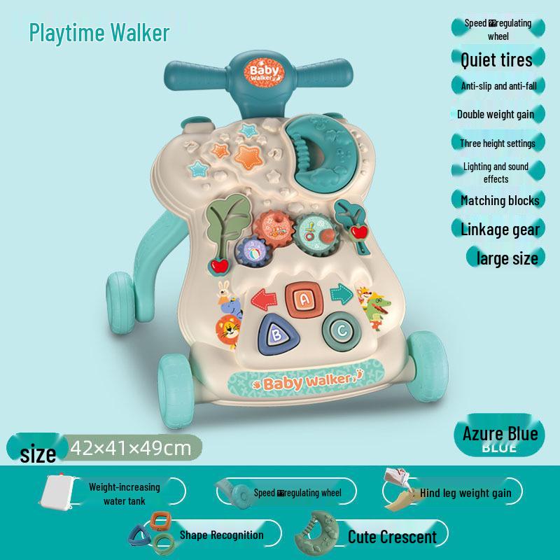 Adjustable 3-in-1 Baby Walker & Pushable Stroller Toy for Ages 0-3