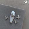 10 Stück Nail Art Charm Glänzende Nageldekoration Glitzer Nagel Maniküre Zubehör Bowknot Schmetterling Nail Art Dekorationen Teile