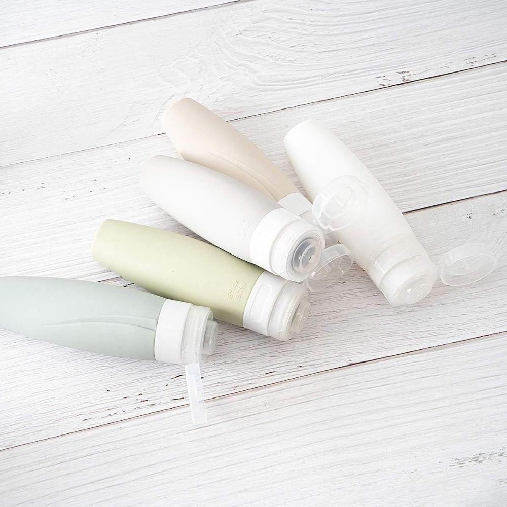 4 Stück/Set Auslaufsicheres Reiseflaschen-Set Weiche nachfüllbare Lotionflasche Abfüllwerkzeug