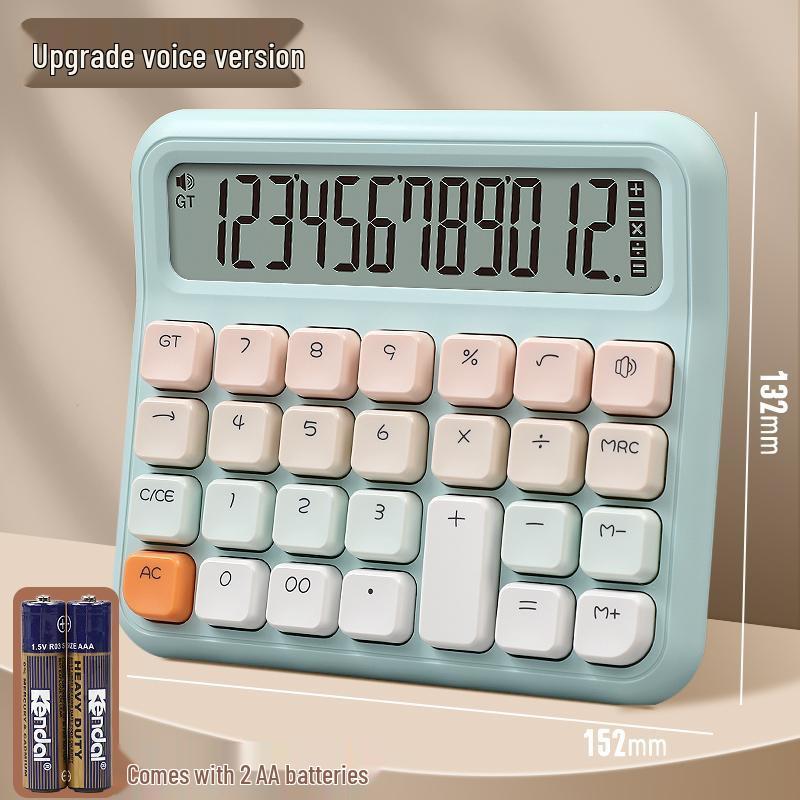 Q15Q16 Financial Calculator with Voice Function, Large Screen & Buttons for Office Use