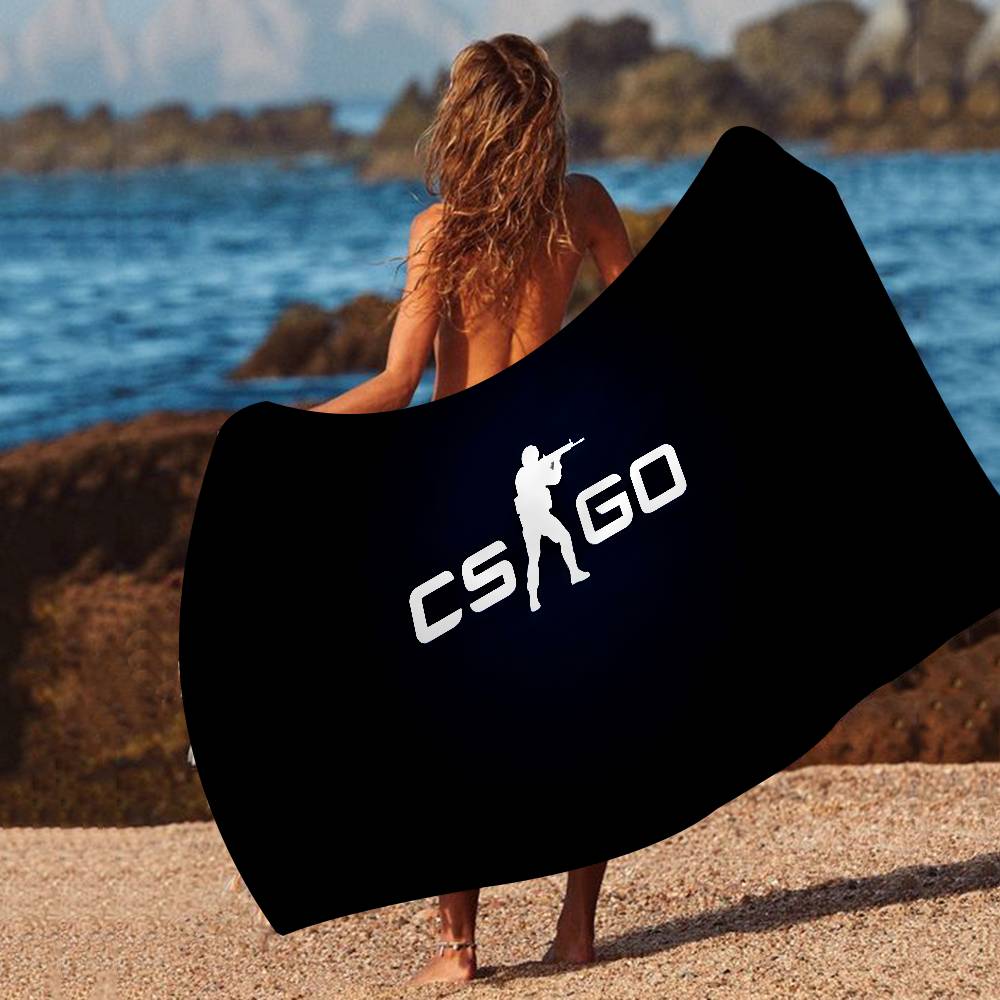 GAME The C-CSGO CS2 Beach Towel Colorful Bath Towels For Girl Microfiber Quick Dry Custom Sand Free Beach Yoga Spa Gym Pool