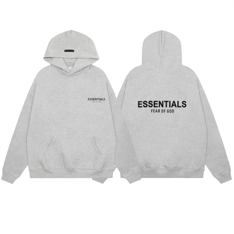 Herbst/Winter Unisex FOG ESSENTIALS Beflockter Hoodie Sweatshirt – Paar Lockerer Schnitt mit Plus Samt