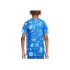 Nike Casual Breathable All-Over Print Embroidered Logo Sports Training Short Sleeve T-Shirt Kids T-Shirts Blue DM8549-480
