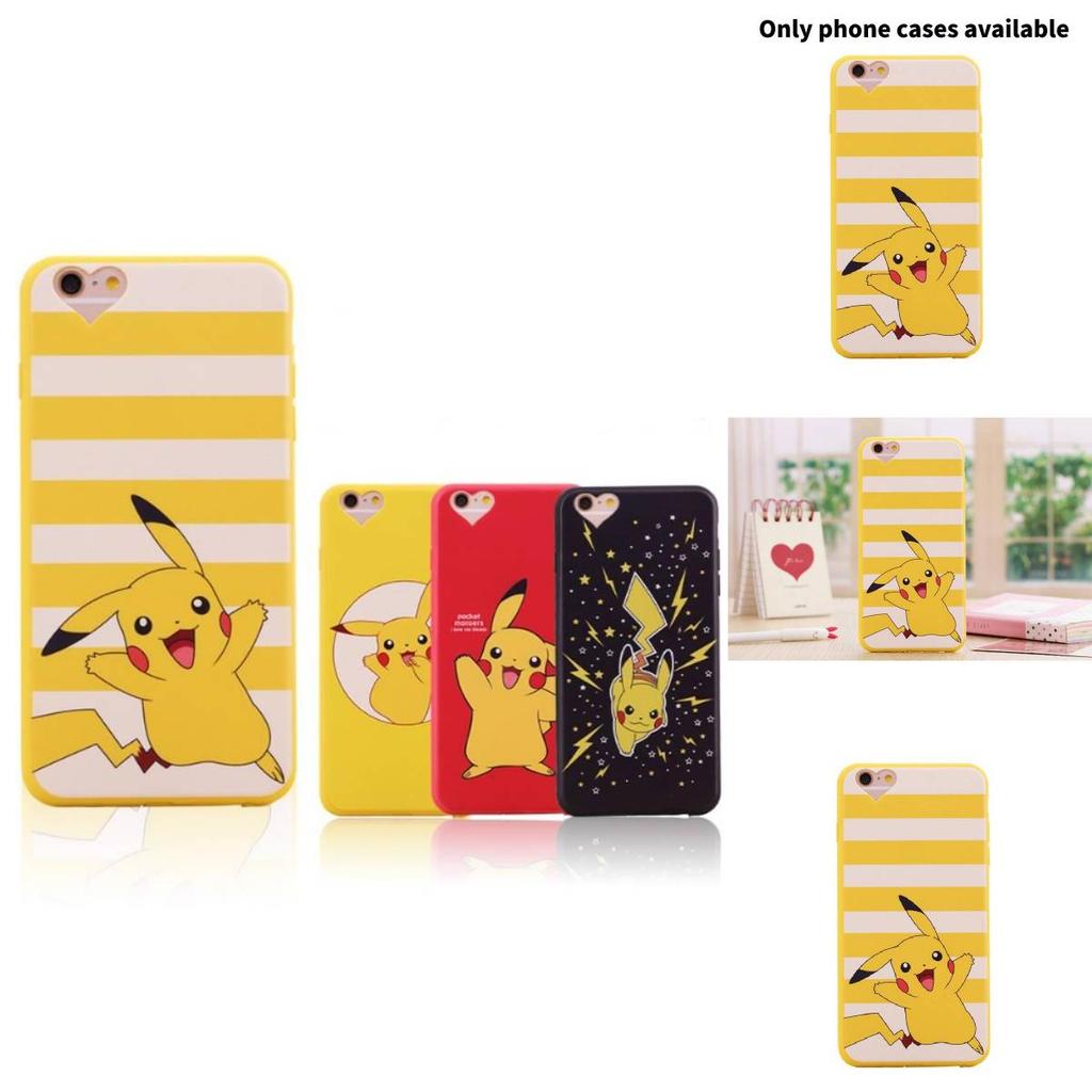 Silikonowe etui na telefon Pokmon Pikachu do iPhone'a z pełnym kryciem i miękkim matowym wykończeniem dla dzieci