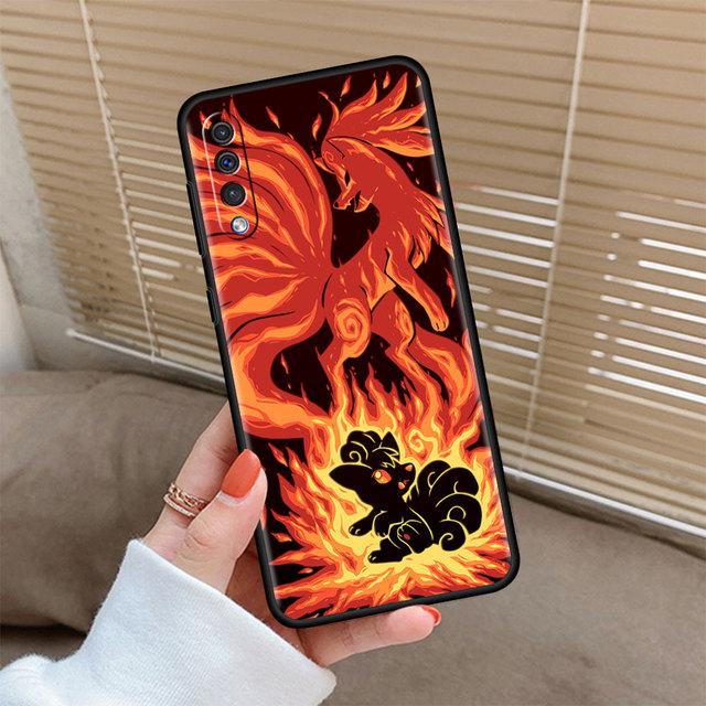 Silicone Case For Samsung Galaxy A50 A70 A12 A30 A02s A03 A10 A22 A23 A40 Phone Funda Black Soft Cover Pokemon Eevee Elf