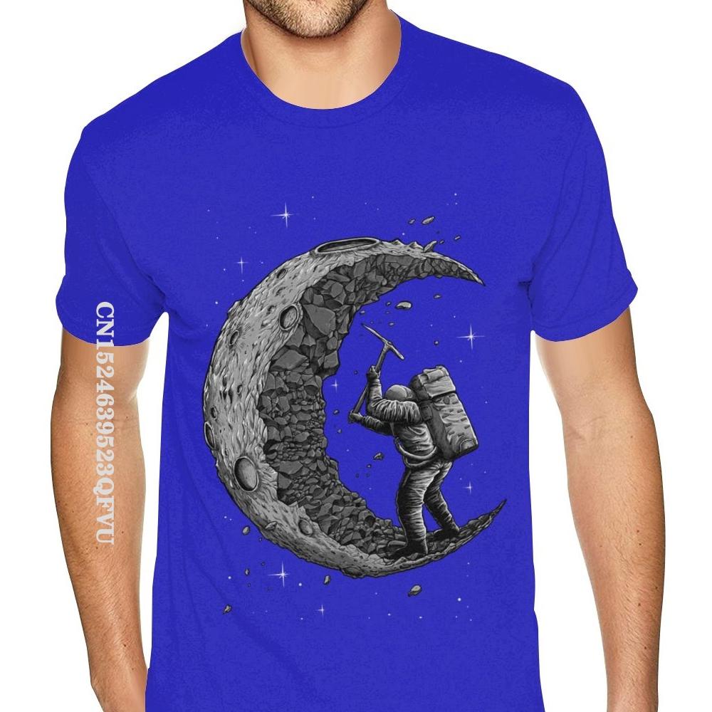 Irish Digging The Moon T Shirt T-Shirt Men Boys Harajuku Black T Shirt Custom Cotton Men Tops & Tees Design Funny T Shirt