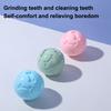 Pet Toy Molar Teeth Cleaning Hollow Bone Design Thickened Bite-Resistant TPR Material Chew Toy with Built-in Sound Ball
