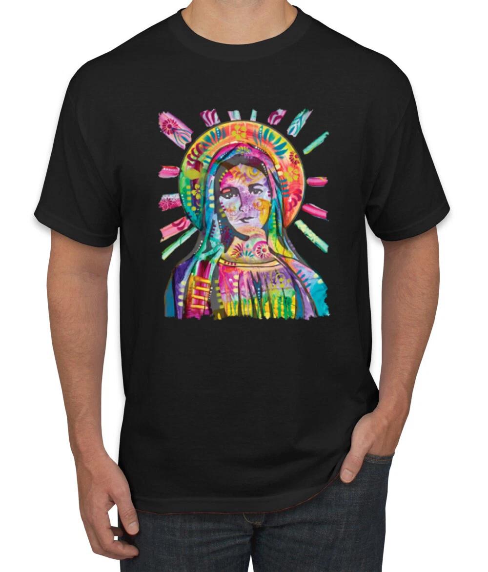 Rainbow Painted Mother Mary Dean Russo Design Men T- Shirt 3XL