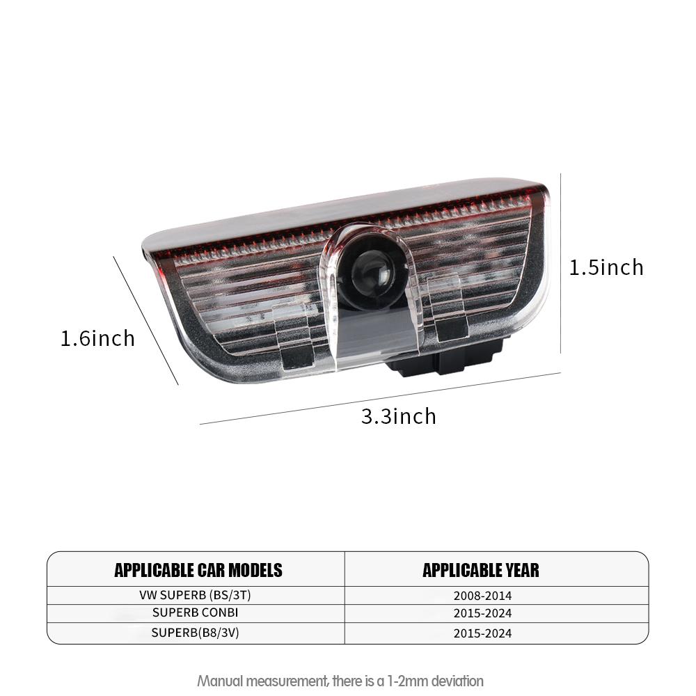 2/4pcs Car Door Welcome Lights for Skoda Superb 2009 2013 2014 Superb CONBI B8/3V 2015-2024 Logo Projector Ghost Shadow Lamp