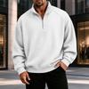 Herren lockeres lässiges Reißverschluss-Sweatshirt mit Stehkragen und langen Ärmeln