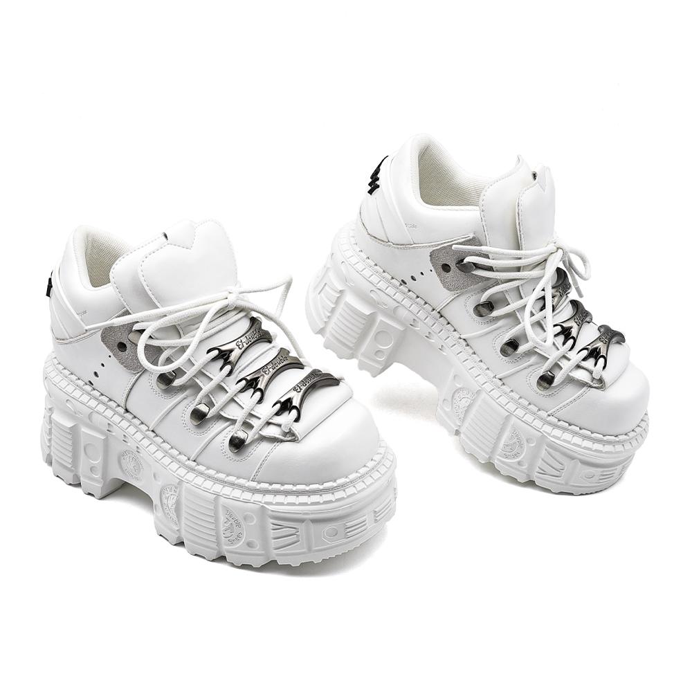 

Новые женские ботильоны на платформе в стиле панк, женские рок-ботинки с круглым носком, на шнуровке, модные ретро-ботинки с металлическим декором, короткие ботинки 36