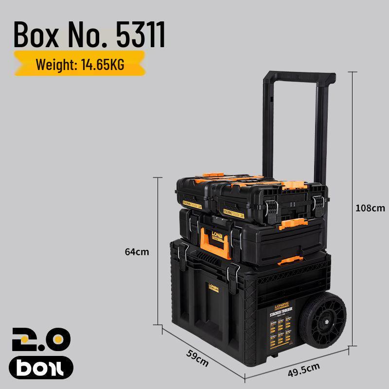 Longbang 2.0 Industrial Multifunction Stackable Tool Storage Suitcase