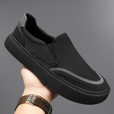 Men's Shoes New 2025 Summer Mesh Deodorant Soft Sole Driving Leisure Sports Convenient and Easy To Wear One-pedal Flat Shoes