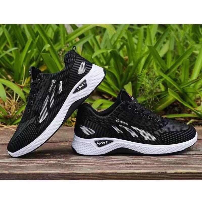 Men's Sneakers, Men's Running Shoes, Leather Upper Low-heel Casual Shoes, Anti-slip Wear-resistant Soft Sole Odor-resistant Work Shoes for Spring