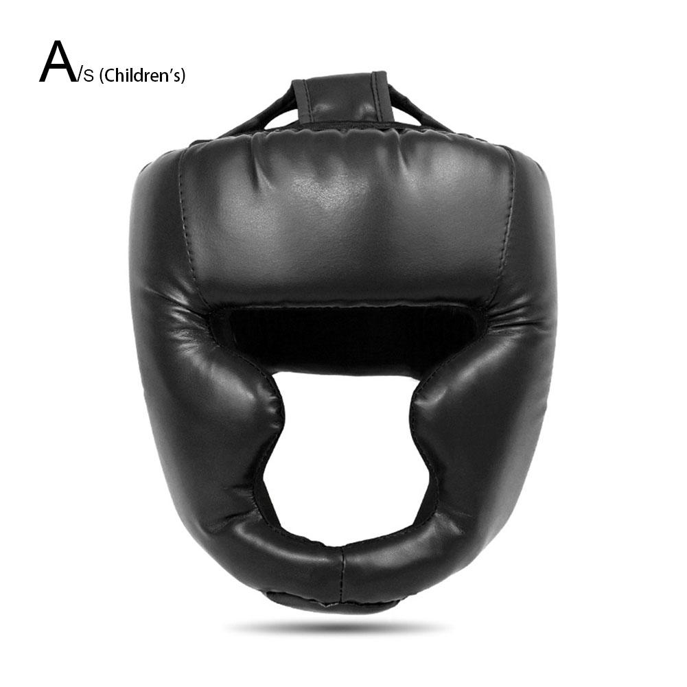 

Boxing Helmet Muay Thai Headguard Protective Gear Taekwondo Training Sports Leather MMA Safety Helmet Adult Child Unisex S чорний