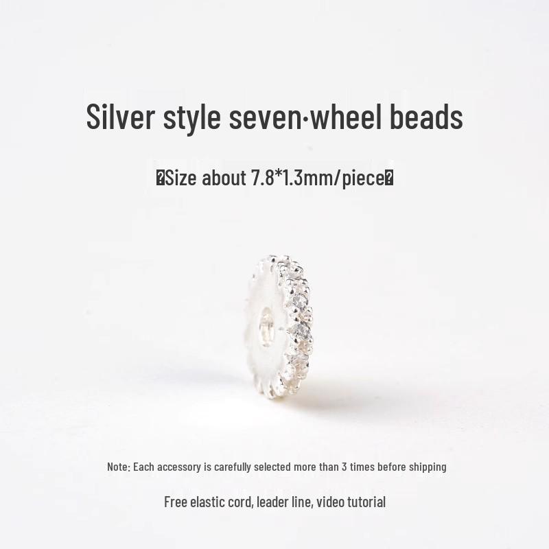 S925 Silver Spacer Wheel Beads for DIY Jewelry - Women's Bracelet Accessories