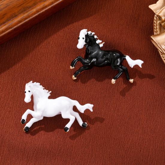 Przypinka Broszka Rok Konia Chiński Zodiak Broszka Vintage Zwierzę Zodiak Przypinka Swetry Czapki Torby Odznaka Dekoracja Odzieży