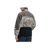 Li-Ning Sports Basketball Series Badfive Logo Fleece Warm Colorblock Loose Jacket Men Jacket Grey AFDR703-5