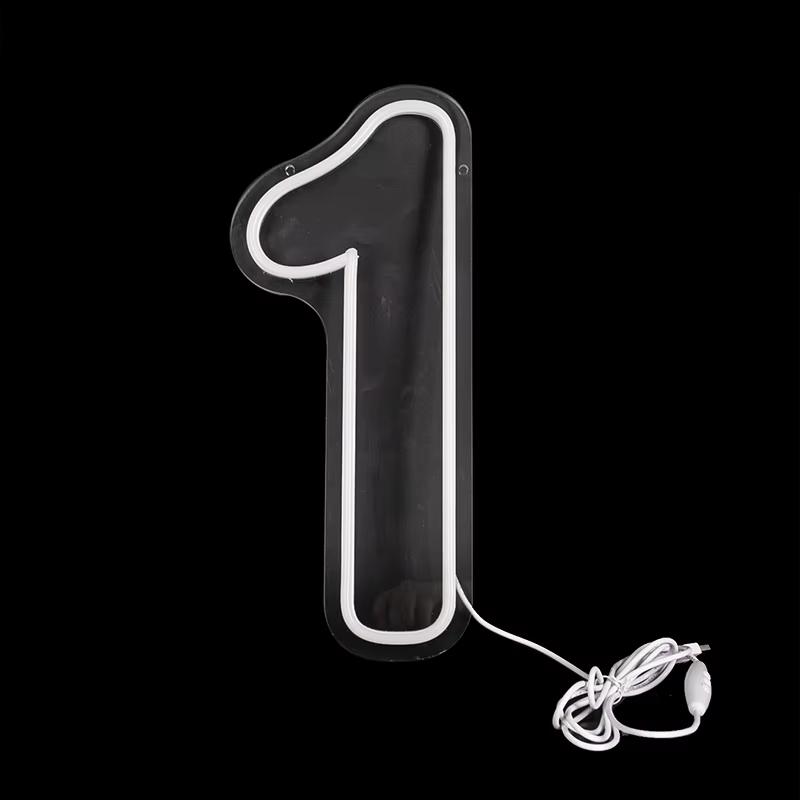 

LED Neon Signs Number 1 Birthdays Decor Neon Lights Party Battery Case Light up your birthday with our Neon Number One Sign L