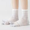 Breathable Mid-calf Socks Cotton Split Toe Socks Patchwork Five Toe Tube Socks  Summer