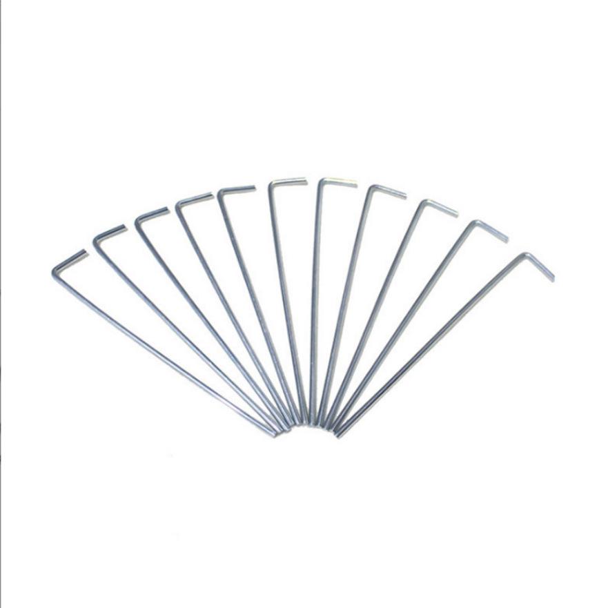 4-5 Section Iron Tarp Pole, Outdoor Tent Support, Thickened 2.4m