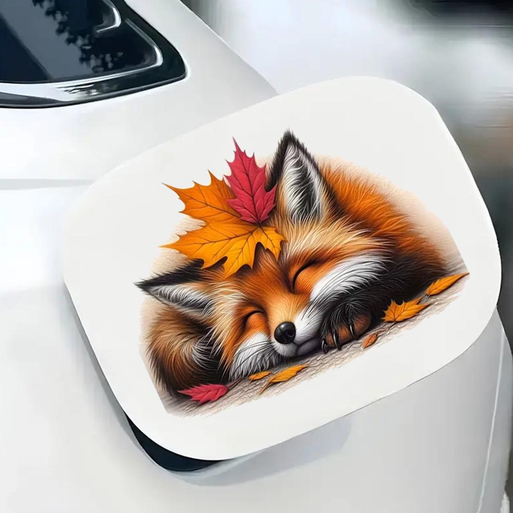 QT2365#15cm Fox Dream Fantasy Animal Theme Car Sticker, Suitable for Laptop, Car, Truck, Van, SUV, Motorcycle, Bumper, Window