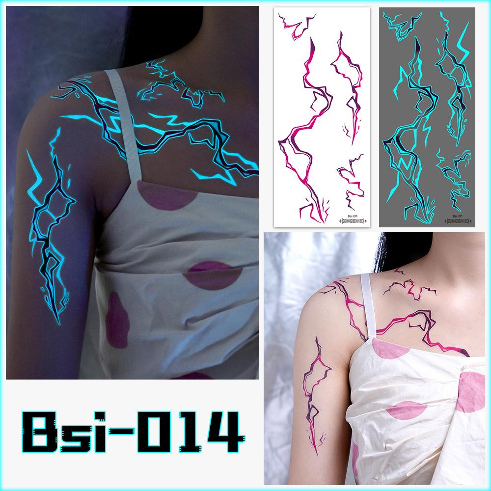 Glow Lightning Veins Kpop Girl Group Waterproof Temporary Tattoo Stickers