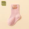Korean Style Baby Antibacterial Mid-Calf Socks – Combed Cotton, Odor-Resistant, Newborn Spring/Autumn Collection.