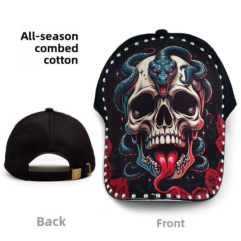 

Кепка с козырьком глубокая жесткая мужская крутая с принтом расширенная бейсболка для улицы защита от солнца hat circumference 56-60cm