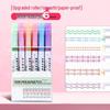 Creative 6-Color Wave Pattern Highlighter Set: DIY Outline & Curve Pens for Students