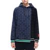 Fila Mihara Yasuhiro Collaboration Irregular Patchwork Plaid Print Hooded Sweatshirt Men Sweatshirt Dark-Gray F11M213209F-GY