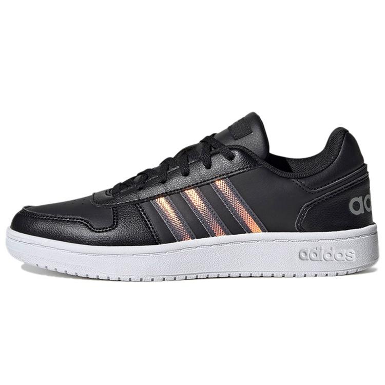 (WMNS) adidas Hoops 2.0 Black Tactile Gold Metallic Women s FW3536 EU 36
