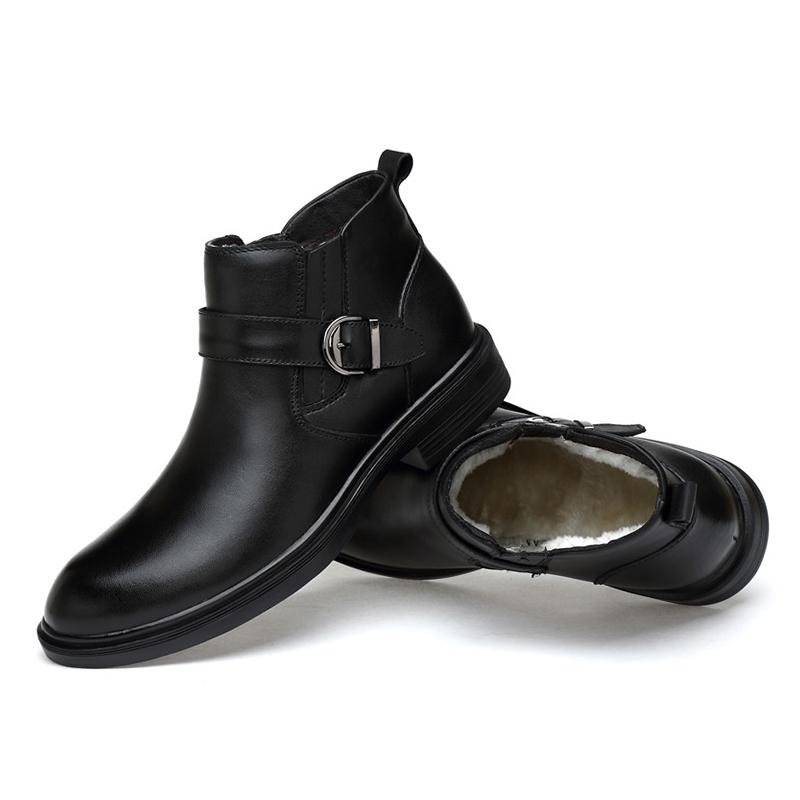 High Quality Genuine Leather Men's Boots Comfy Thick Sole Chelsea Boot Black Business Dress Boot Crocodile Pattern Casual Boots