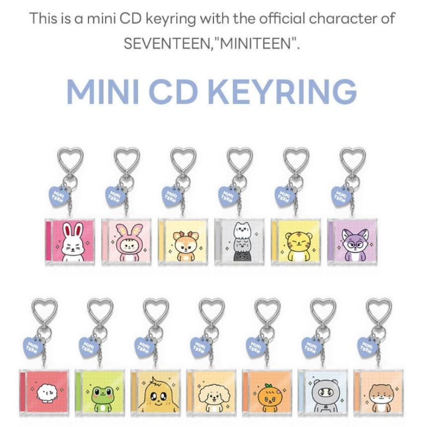 MINITEEN MINI PORTACHIAVI CD SEVENTEEN MERCHANDISE, Ufficiale, Originale, Autentico, KPOP